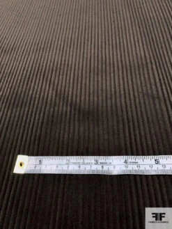 Italian Solid Wide Wale Cotton Corduroy - Dark Brown -Fabrics And Fabrics Store 13831 5