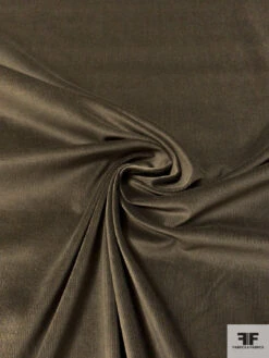 Solid Pinwale Stretch Cotton Corduroy - Chalky Brown