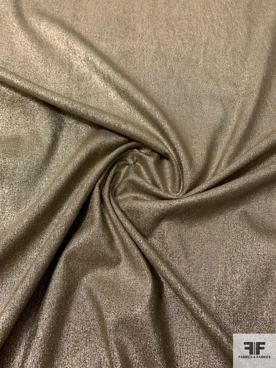 Gold Foil Printed Pinwale Cotton Corduroy - Gold / Brown 4 Gold Foil Printed Pinwale Cotton Corduroy - Gold / Brown - Image 2