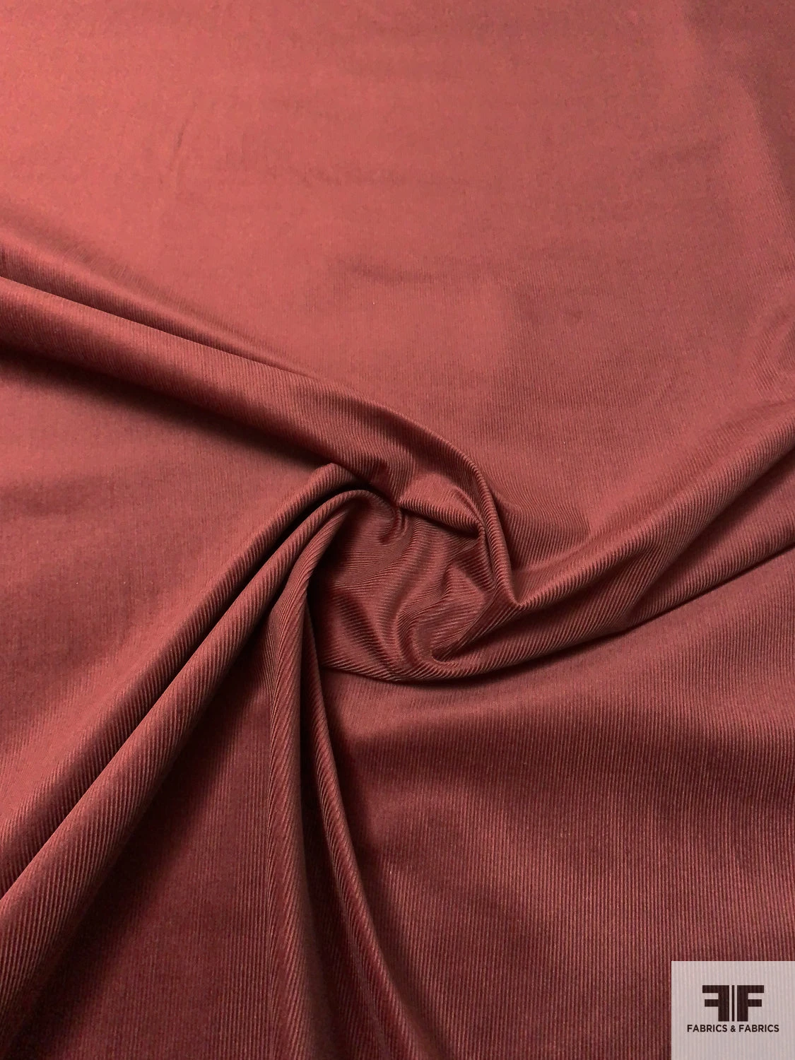 Italian Solid Pinwale Stretch Cotton Corduroy - Maroon 4 Italian Solid Pinwale Stretch Cotton Corduroy - Maroon - Image 2