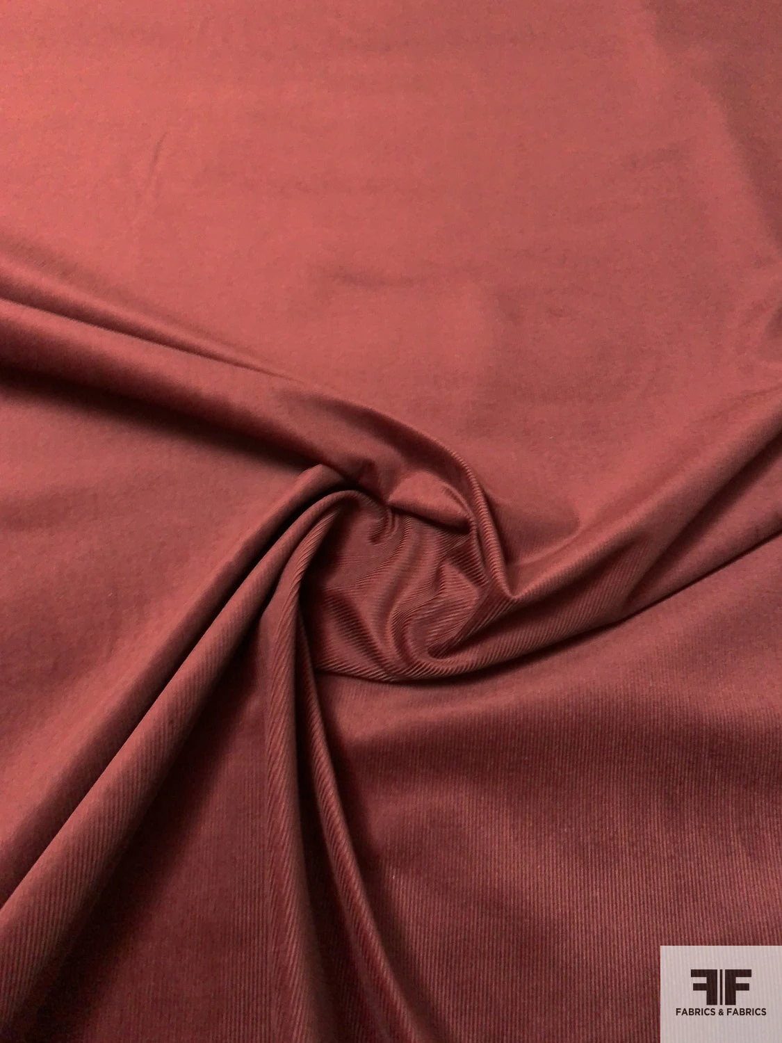 Italian Solid Pinwale Stretch Cotton Corduroy - Maroon 5 Italian Solid Pinwale Stretch Cotton Corduroy - Maroon - Image 3