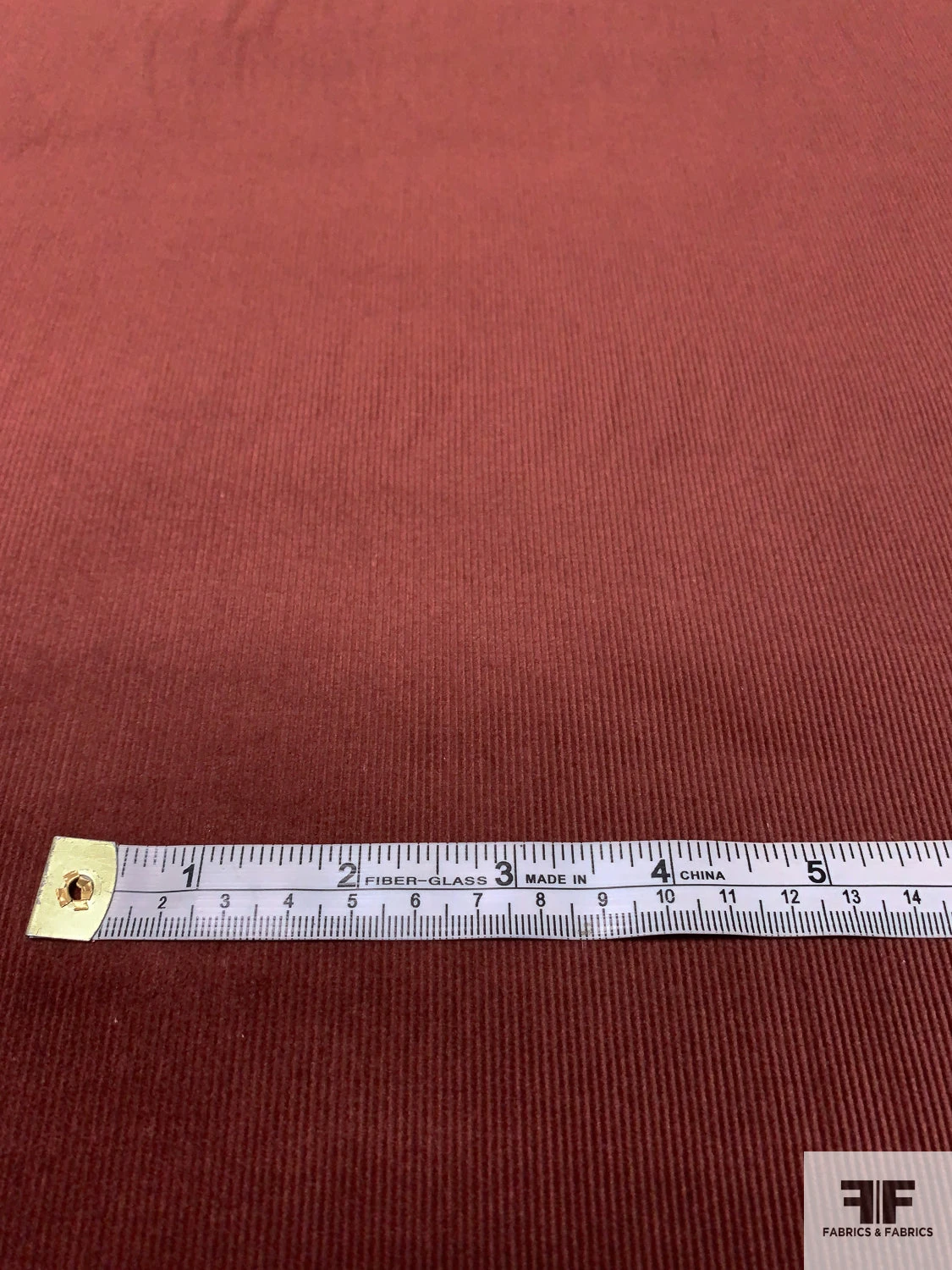 Italian Solid Pinwale Stretch Cotton Corduroy - Maroon 6 Italian Solid Pinwale Stretch Cotton Corduroy - Maroon - Image 4