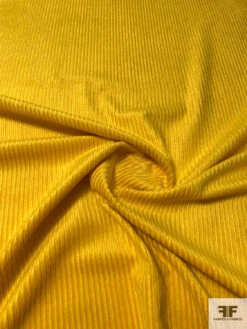 Italian Solid Wide Wale Cotton Corduroy - Sunflower Yellow -Fabrics And Fabrics Store 13844 2