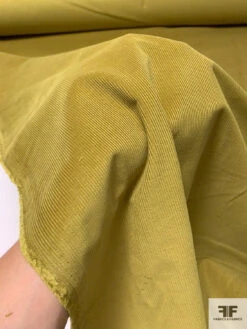 Italian Solid Pinwale Cotton Corduroy - Olive Green 13 Italian Solid Pinwale Cotton Corduroy - Olive Green -Fabrics And Fabrics Store 13845 6
