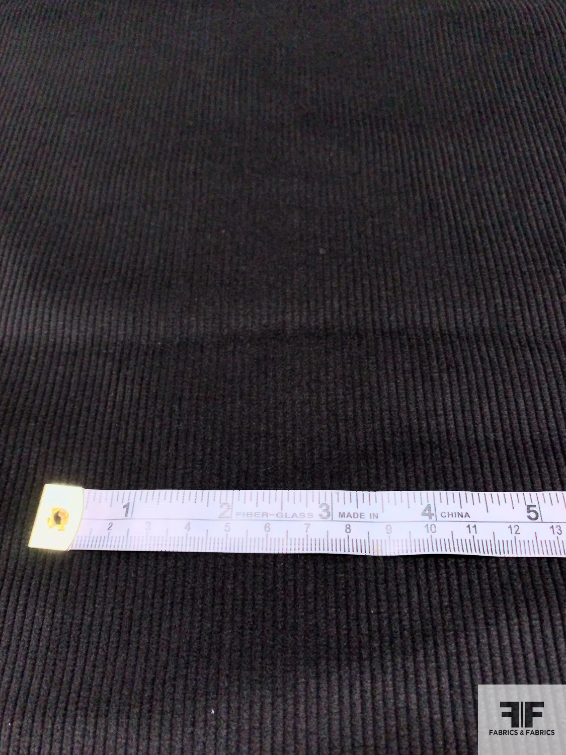 Solid Cotton Corduroy - Black 5 Solid Cotton Corduroy - Black - Image 3