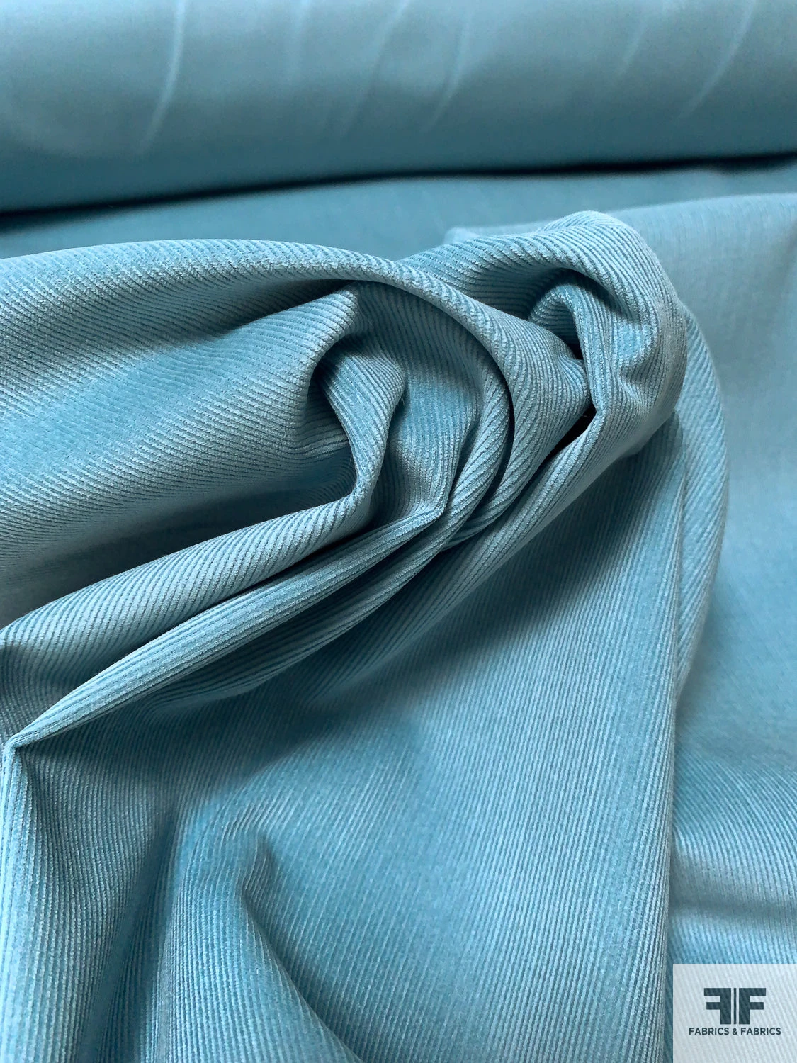 Solid Pinwale Cotton Corduroy - Ocean Blue 7 Solid Pinwale Cotton Corduroy - Ocean Blue - Image 5