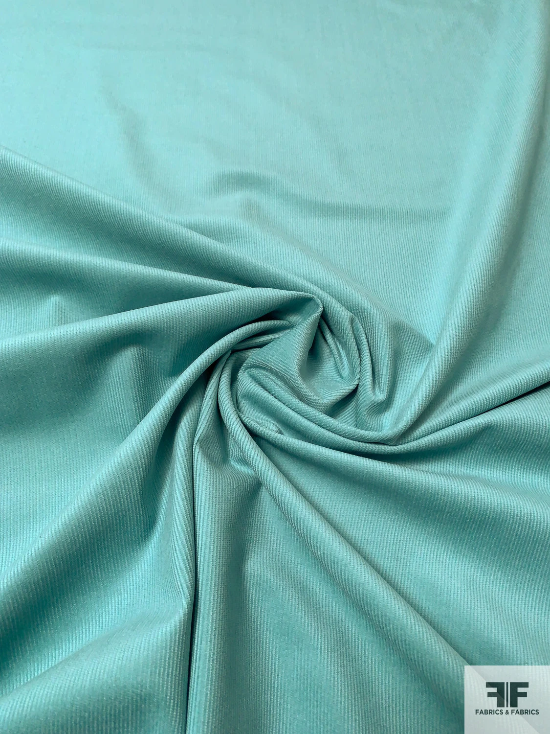 Solid Pinwale Cotton Corduroy - Aquamarine 4 Solid Pinwale Cotton Corduroy - Aquamarine - Image 2