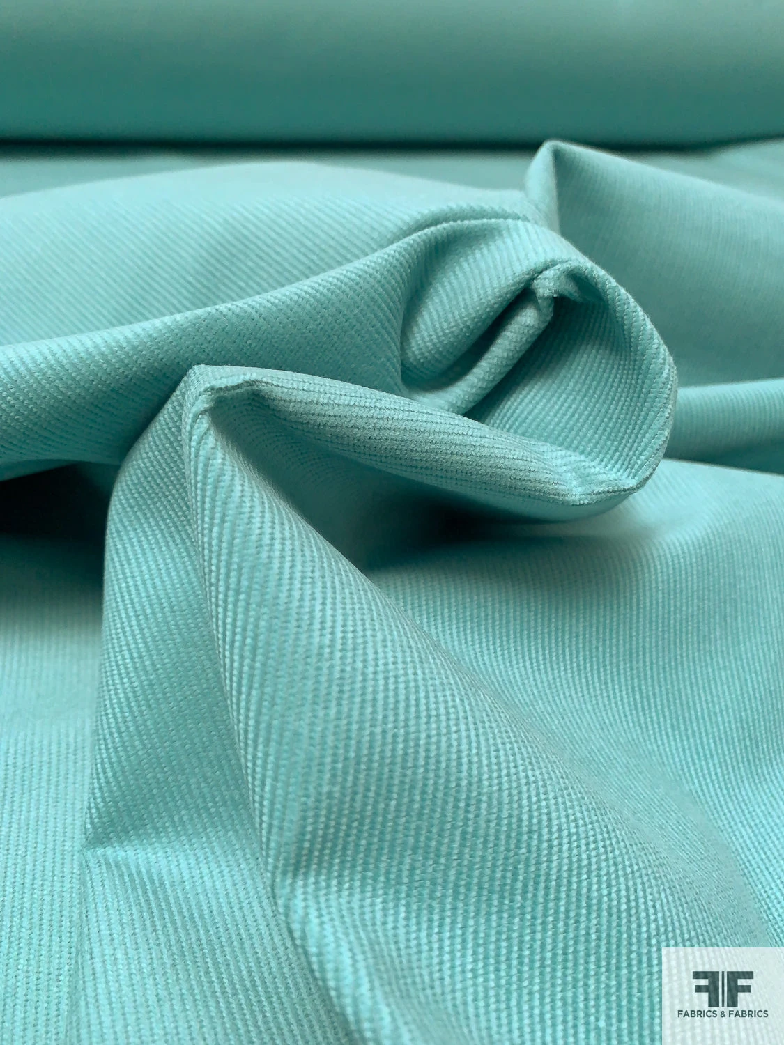Solid Pinwale Cotton Corduroy - Aquamarine 6 Solid Pinwale Cotton Corduroy - Aquamarine - Image 4