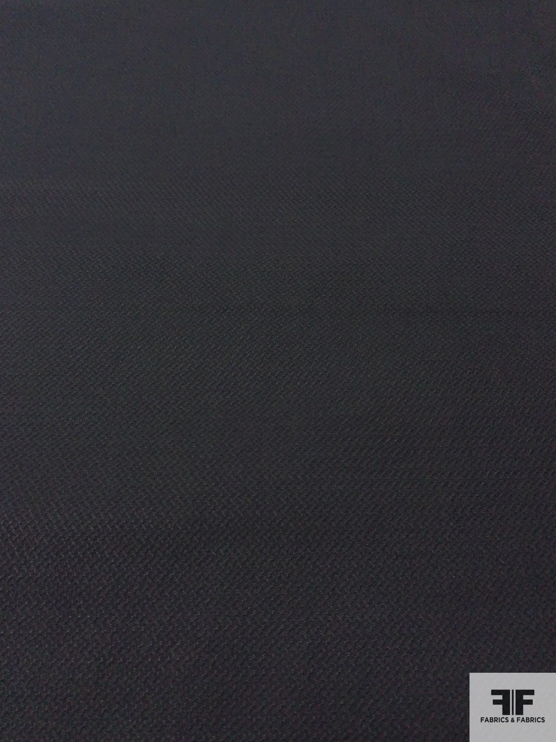 Italian Solid Stretch Novel Cotton Pique - Black 6 Italian Solid Stretch Novel Cotton Pique - Black - Image 4