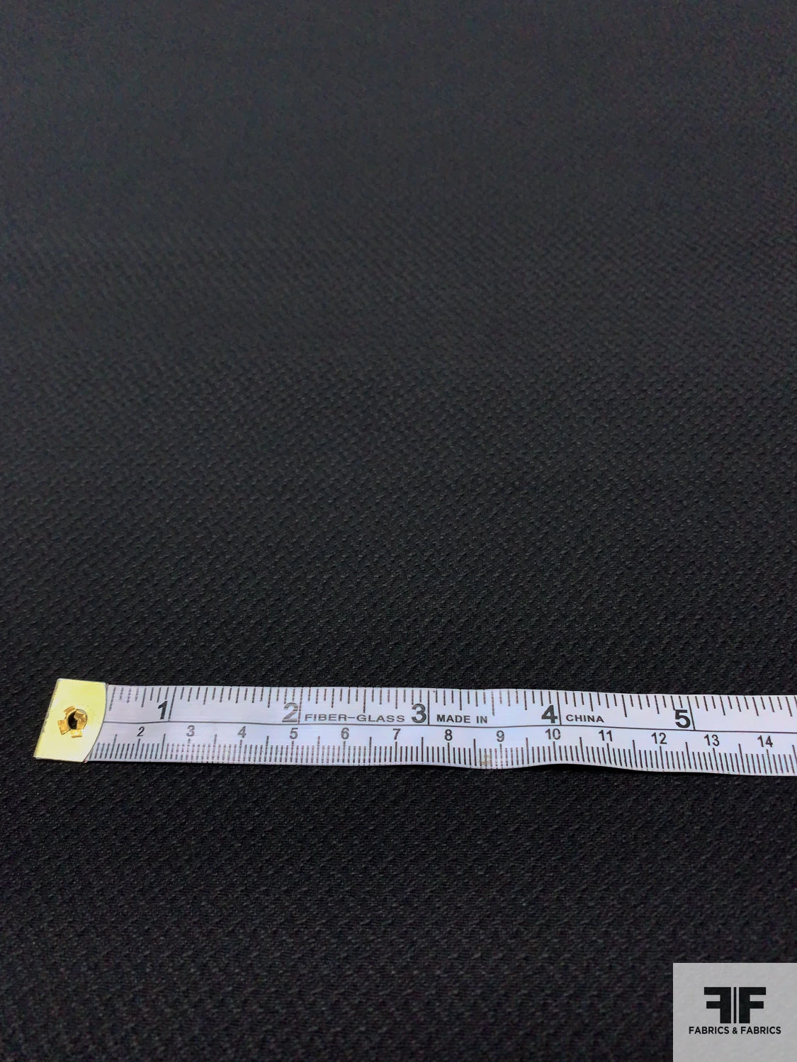 Italian Solid Stretch Novel Cotton Pique - Black 7 Italian Solid Stretch Novel Cotton Pique - Black - Image 5