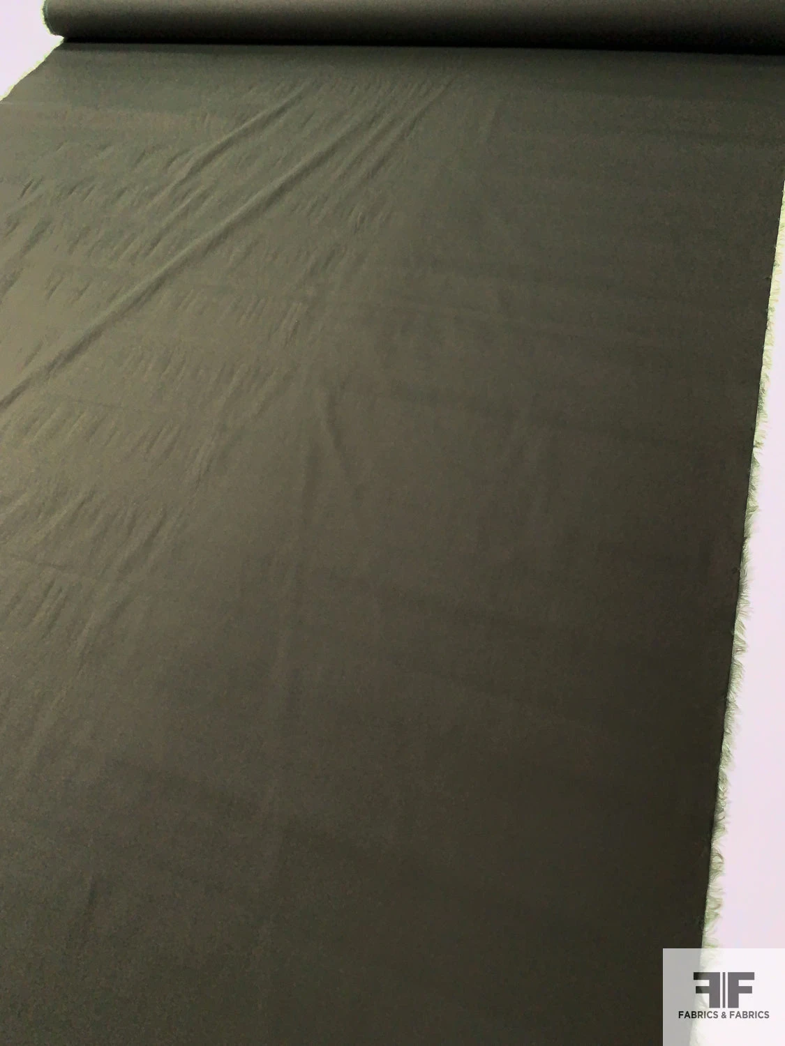 Italian Solid Extra Stretchy Cotton Shirting - Army Green 7 Italian Solid Extra Stretchy Cotton Shirting - Army Green - Image 5