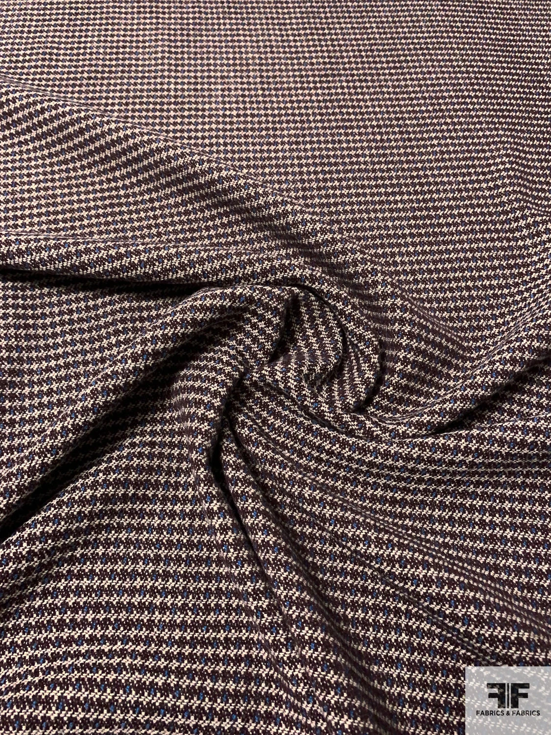 Italian Timeless Wool Blend Jacket Weight - Brown / Sand / Blue 4 Italian Timeless Wool Blend Jacket Weight - Brown / Sand / Blue - Image 2