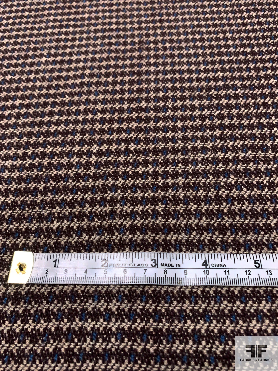 Italian Timeless Wool Blend Jacket Weight - Brown / Sand / Blue 8 Italian Timeless Wool Blend Jacket Weight - Brown / Sand / Blue - Image 6