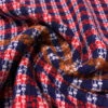 Italian Basketweave Plaid Lightweight Wool Coating - Royal / Red / Caramel / White 2 Italian Basketweave Plaid Lightweight Wool Coating - Royal / Red / Caramel / White -Fabrics And Fabrics Store 13886 3