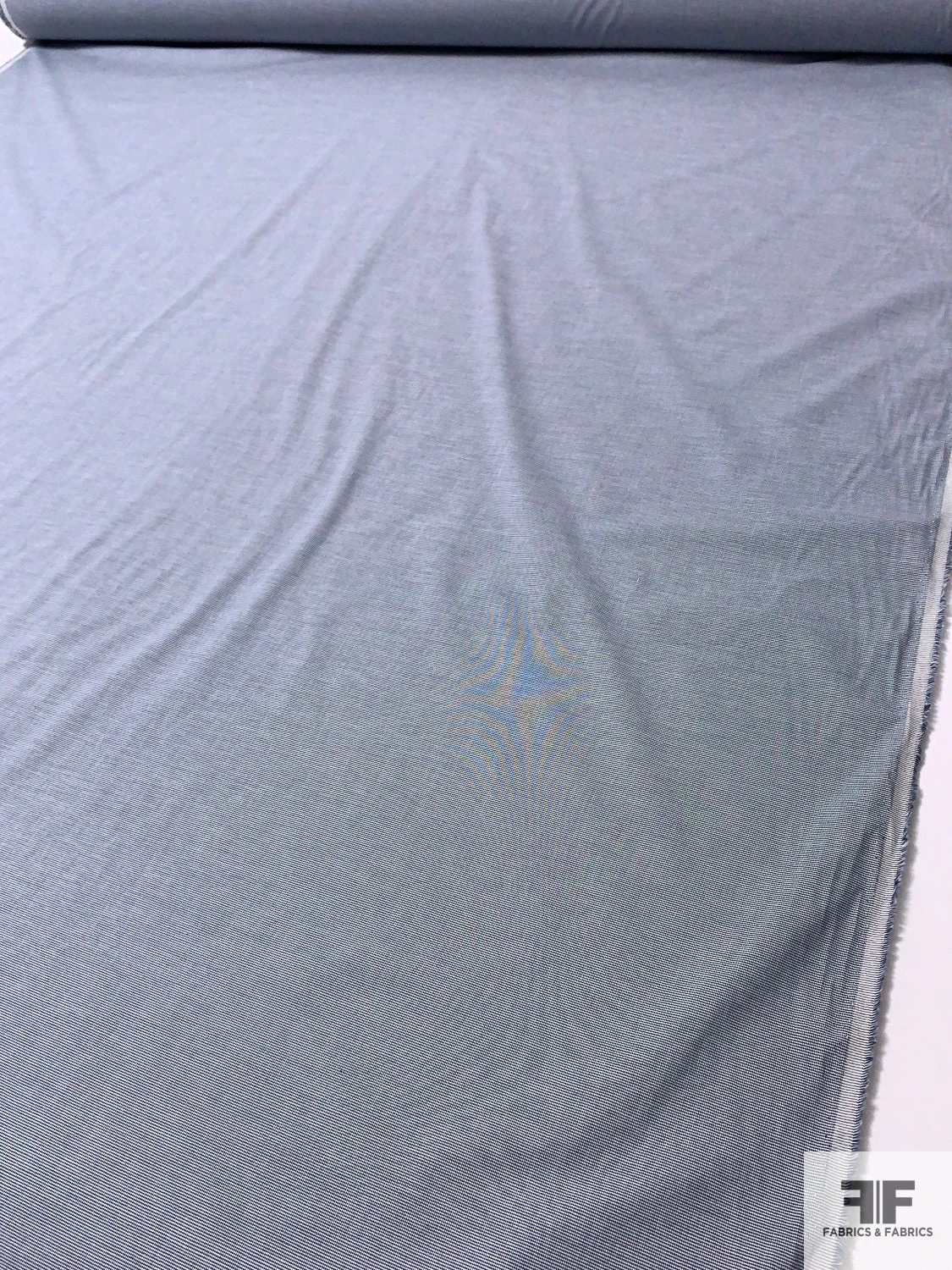 Micro Houndstooth Stretch Heavy Cotton Shirting - Navy / White 8 Micro Houndstooth Stretch Heavy Cotton Shirting - Navy / White - Image 6