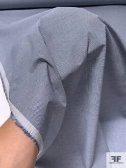 Micro Houndstooth Stretch Heavy Cotton Shirting - Navy / White 15 Micro Houndstooth Stretch Heavy Cotton Shirting - Navy / White -Fabrics And Fabrics Store 13890 7