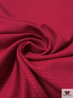 Italian Pique-Weave Wool Suiting - Raspberry