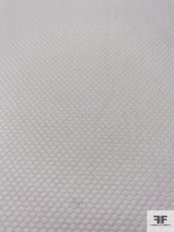 Italian Circle Pattern Stretch Cotton Pique - White 13 Italian Circle Pattern Stretch Cotton Pique - White -Fabrics And Fabrics Store 13895 4