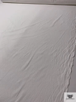 Italian Circle Pattern Stretch Cotton Pique - White 14 Italian Circle Pattern Stretch Cotton Pique - White -Fabrics And Fabrics Store 13895 7