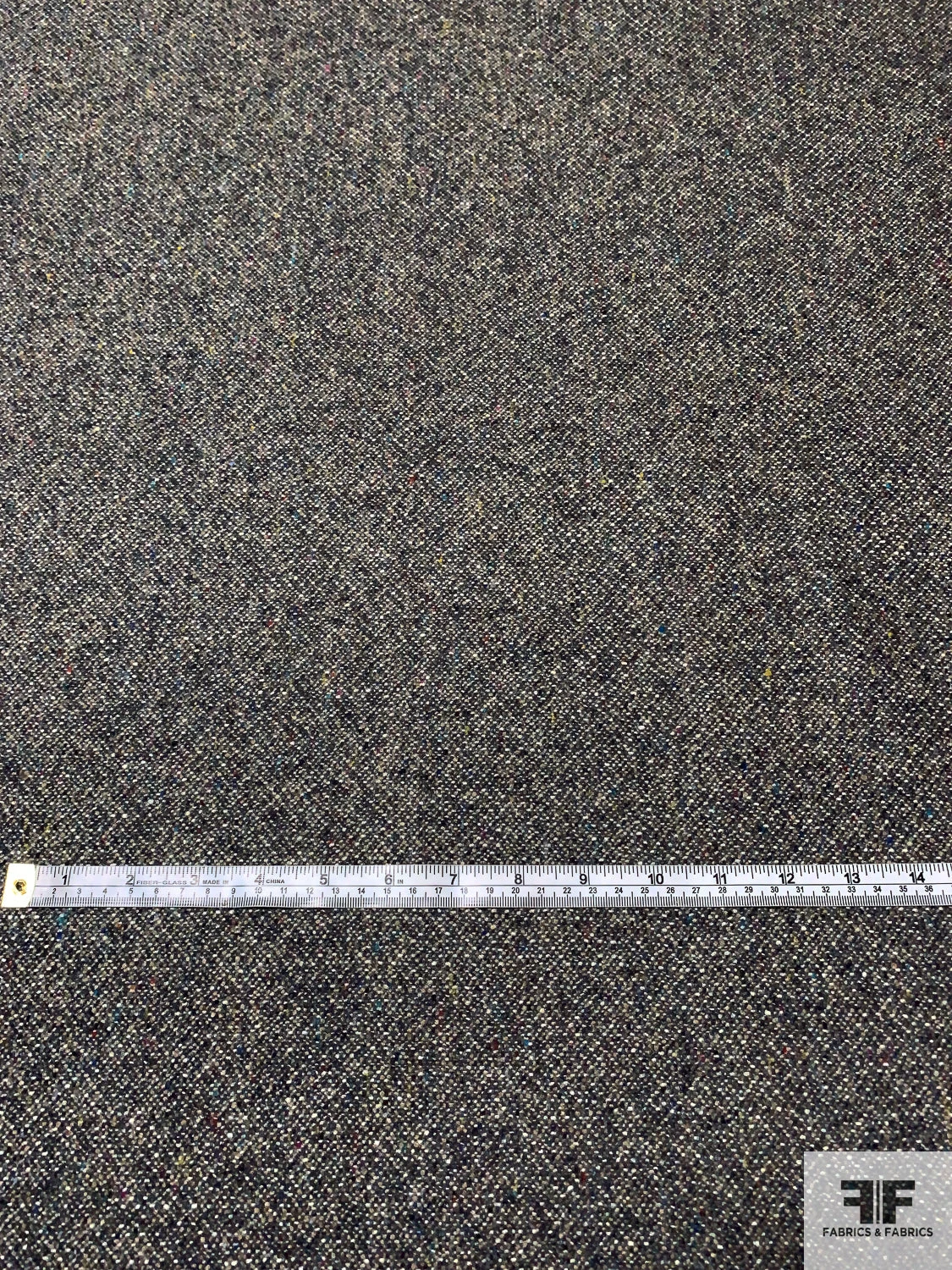 Italian 2-Ply Double Faced Speckled And Twill Weave Wool Coating - Ecru / Blue / Grey 8 Italian 2-Ply Double Faced Speckled And Twill Weave Wool Coating - Ecru / Blue / Grey - Image 6