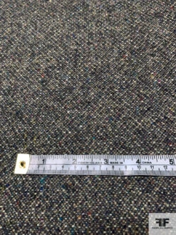 Italian 2-Ply Double Faced Speckled And Twill Weave Wool Coating - Ecru / Blue / Grey 16 Italian 2-Ply Double Faced Speckled And Twill Weave Wool Coating - Ecru / Blue / Grey -Fabrics And Fabrics Store 13899 6