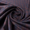 Italian Gingham Plaid Wool Suiting - Navy / Merlot -Fabrics And Fabrics Store 13902 3