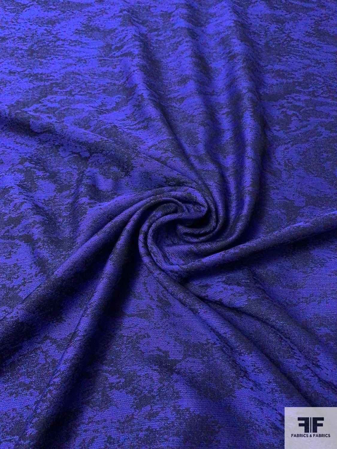 Italian Abstract Novelty Wool Gauze Suiting - Purple / Navy / Turquoise 5 Italian Abstract Novelty Wool Gauze Suiting - Purple / Navy / Turquoise - Image 3