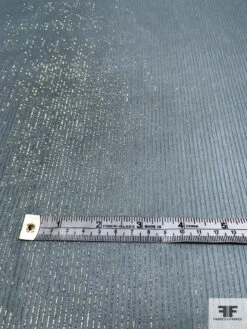 Solid Silk Chiffon With Gold Lurex Pinstripes - Dusty Blue / Gold 15 Solid Silk Chiffon With Gold Lurex Pinstripes - Dusty Blue / Gold -Fabrics And Fabrics Store 14016 6