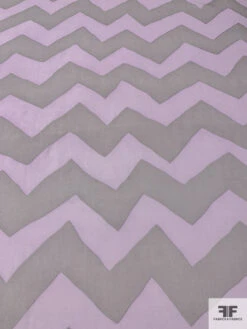 Italian Bold Chevron Printed Silk Chiffon - Sage / Lilac 14 Italian Bold Chevron Printed Silk Chiffon - Sage / Lilac -Fabrics And Fabrics Store 14036 4