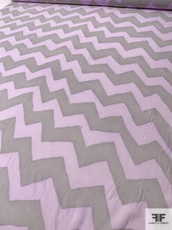 Italian Bold Chevron Printed Silk Chiffon - Sage / Lilac 16 Italian Bold Chevron Printed Silk Chiffon - Sage / Lilac -Fabrics And Fabrics Store 14036 7