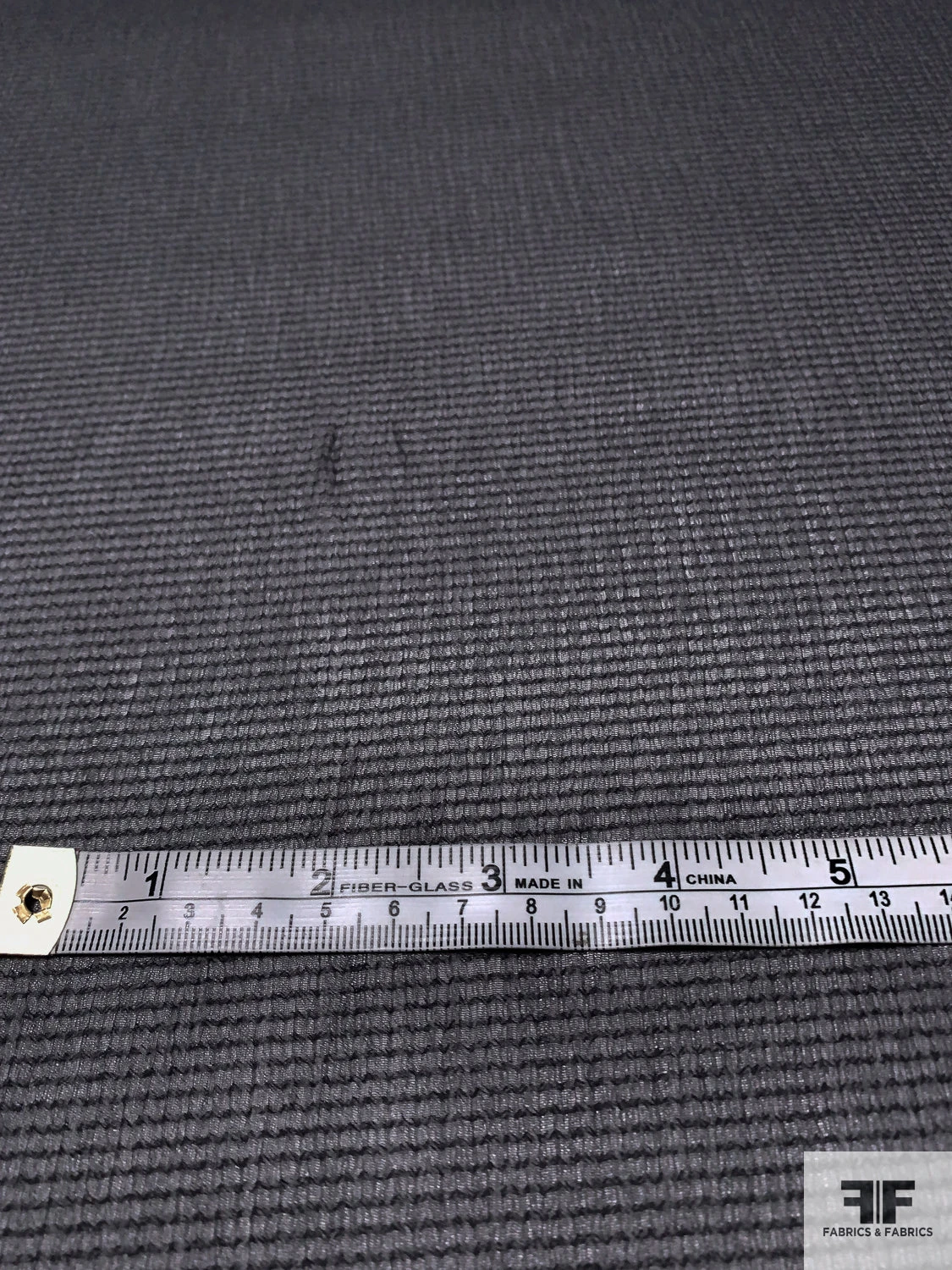 Italian Striped Crinkled Seerskucker Silk Chiffon - Anchor Grey / Dark Grey 8 Italian Striped Crinkled Seerskucker Silk Chiffon - Anchor Grey / Dark Grey - Image 6