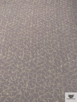 Italian Line Web Printed Silk Georgette - Grey-Ecru / Pastel Chartreuse 13 Italian Line Web Printed Silk Georgette - Grey-Ecru / Pastel Chartreuse -Fabrics And Fabrics Store 14090 3