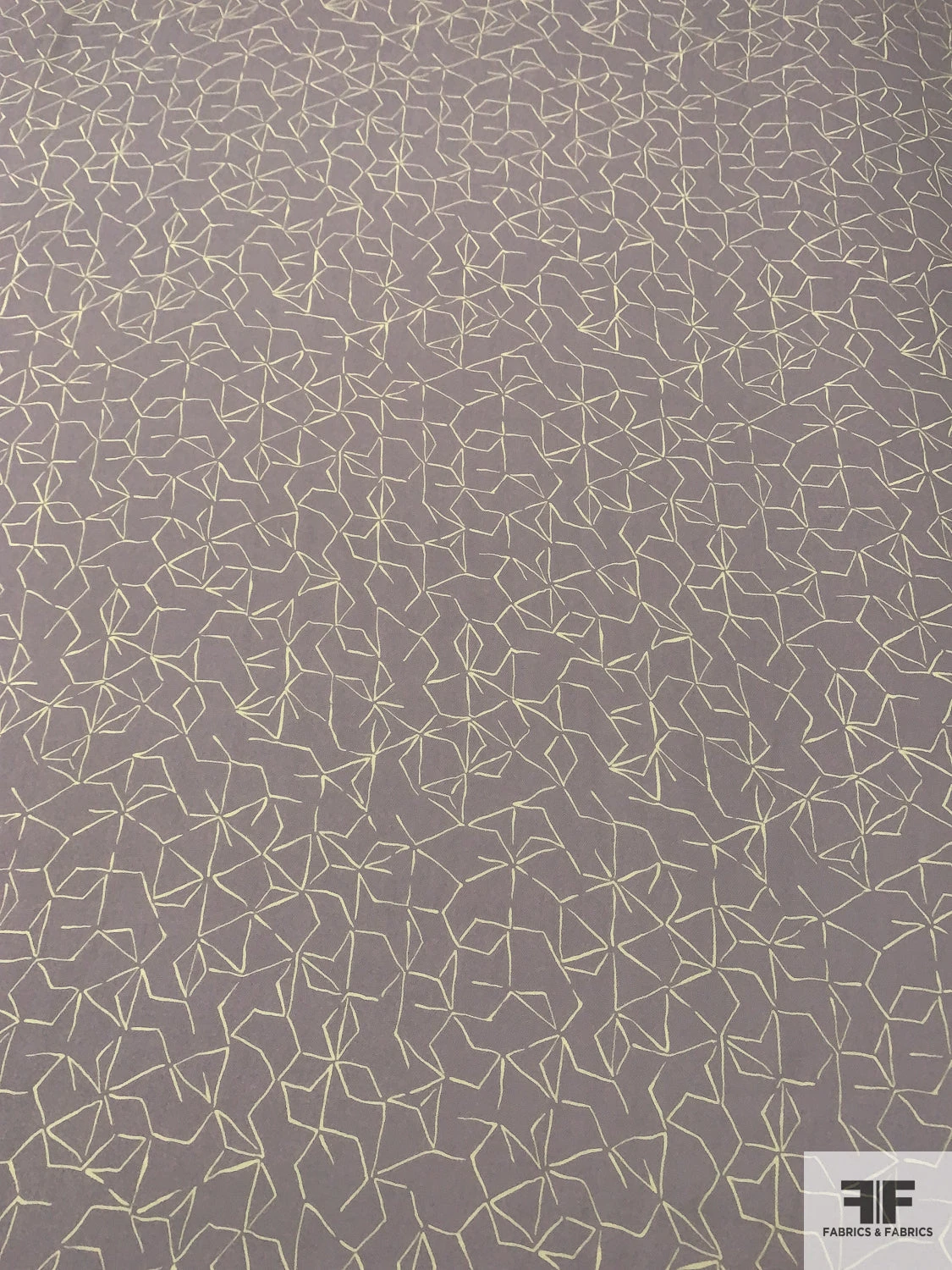 Italian Line Web Printed Silk Georgette - Grey-Ecru / Pastel Chartreuse 6 Italian Line Web Printed Silk Georgette - Grey-Ecru / Pastel Chartreuse - Image 4