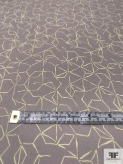 Italian Line Web Printed Silk Georgette - Grey-Ecru / Pastel Chartreuse 15 Italian Line Web Printed Silk Georgette - Grey-Ecru / Pastel Chartreuse -Fabrics And Fabrics Store 14090 5