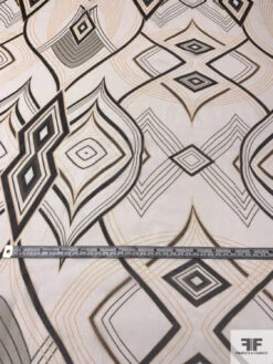 Exotic Printed Crinkled Silk Chiffon - Warm Yellow / Light Ivory / Black 15 Exotic Printed Crinkled Silk Chiffon - Warm Yellow / Light Ivory / Black -Fabrics And Fabrics Store 14119 5