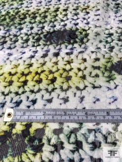 Abstract Printed Soft Gazar-Weave Jacquard Silk - Off-White / Black / Green / Yellow / Blue 16 Abstract Printed Soft Gazar-Weave Jacquard Silk - Off-White / Black / Green / Yellow / Blue -Fabrics And Fabrics Store 14158 6