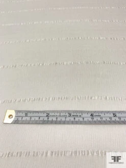Italian Horizontal Striped Crinkled Silk Chiffon - Light Ivory 13 Italian Horizontal Striped Crinkled Silk Chiffon - Light Ivory -Fabrics And Fabrics Store 14198 4