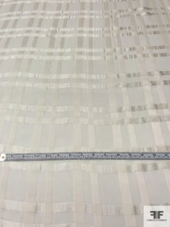 Italian Satin Plaid Silk Chiffon - Light Ivory 15 Italian Satin Plaid Silk Chiffon - Light Ivory -Fabrics And Fabrics Store 14205 5