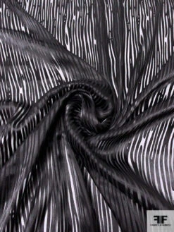 Wood Grain Satin Striped Silk Chiffon - Black 12 Wood Grain Satin Striped Silk Chiffon - Black -Fabrics And Fabrics Store 14227 2