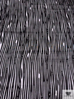Wood Grain Satin Striped Silk Chiffon - Black 14 Wood Grain Satin Striped Silk Chiffon - Black -Fabrics And Fabrics Store 14227 4