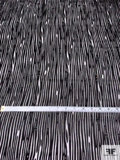 Wood Grain Satin Striped Silk Chiffon - Black 15 Wood Grain Satin Striped Silk Chiffon - Black -Fabrics And Fabrics Store 14227 5