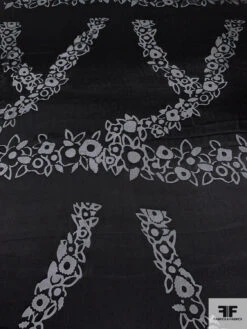 Floral Satin Burnout Chiffon Panel - Black 13 Floral Satin Burnout Chiffon Panel - Black -Fabrics And Fabrics Store 14285 4
