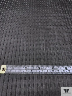 Italian Flocked Ovals Silk Chiffon - Black / Grey 12 Italian Flocked Ovals Silk Chiffon - Black / Grey -Fabrics And Fabrics Store 14288 6