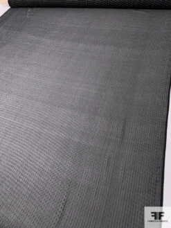 Italian Flocked Ovals Silk Chiffon - Black / Grey 13 Italian Flocked Ovals Silk Chiffon - Black / Grey -Fabrics And Fabrics Store 14288 7