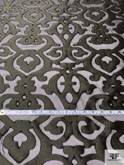 Italian Damask Style Burnout Silk Chiffon - Black / Ecru 16 Italian Damask Style Burnout Silk Chiffon - Black / Ecru -Fabrics And Fabrics Store 14301 5