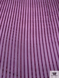 Satin Striped Silk Chiffon With Multicolor Lurex Pinstripes - Purple / Multicolor Lurex 14 Satin Striped Silk Chiffon With Multicolor Lurex Pinstripes - Purple / Multicolor Lurex -Fabrics And Fabrics Store 14332 4