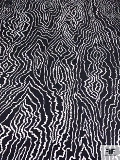 Wood Grain Burnout Silk Blend Chiffon - Black 14 Wood Grain Burnout Silk Blend Chiffon - Black -Fabrics And Fabrics Store 14339 4