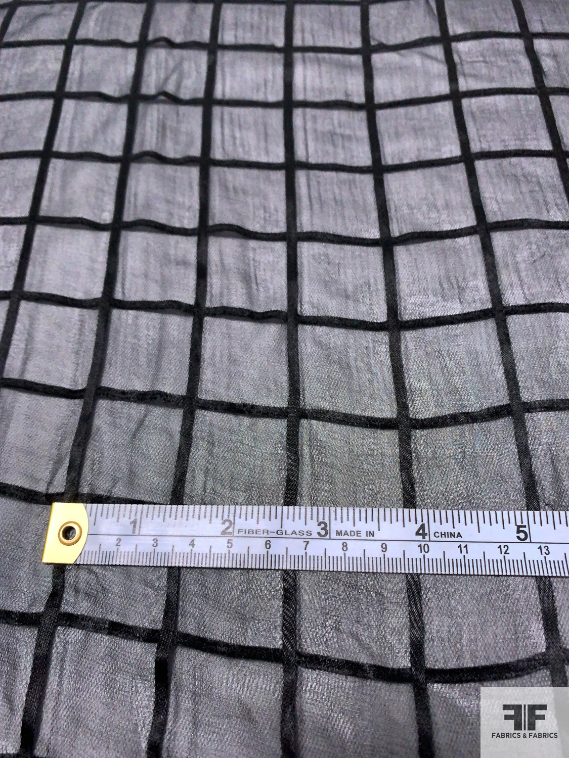 Silk Chiffon With Satin Windowpane - Black 9 Silk Chiffon With Satin Windowpane - Black - Image 7