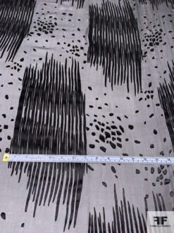 Streaks And Rocks Burnout Silk Blend Chiffon - Black 16 Streaks And Rocks Burnout Silk Blend Chiffon - Black -Fabrics And Fabrics Store 14350 5