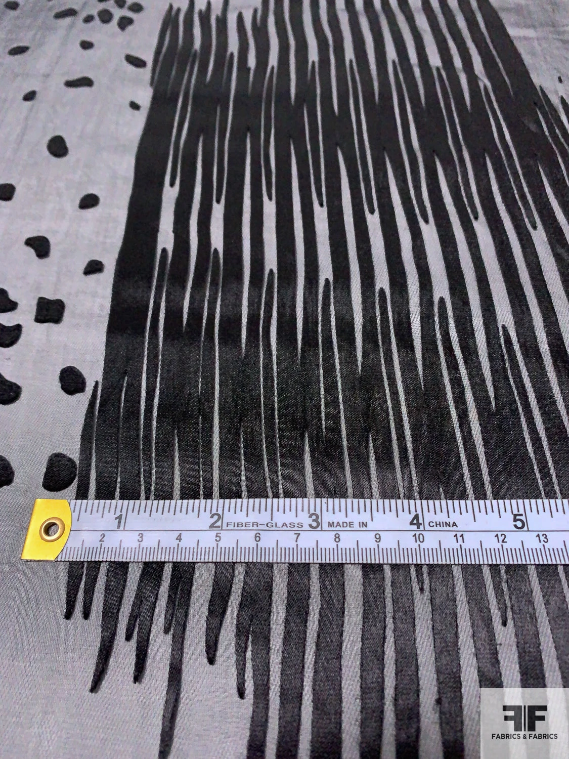 Streaks And Rocks Burnout Silk Blend Chiffon - Black 10 Streaks And Rocks Burnout Silk Blend Chiffon - Black - Image 8